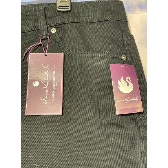 NWT Gloria Vanderbilt Women Amanda Classic Rise Tapered Leg Black Jean 20 - Picture 7 of 13